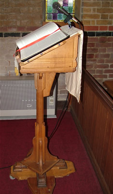 Ted King's lectern
