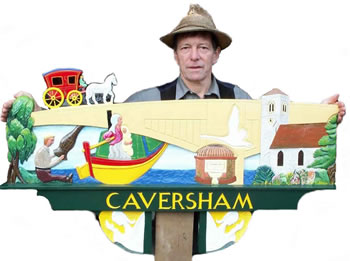 The Caversham Sign was carved by Stuart King