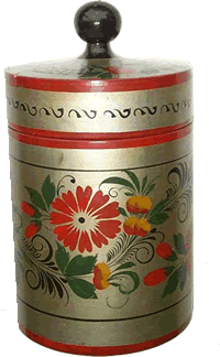 Khokhloma lidded pot