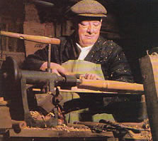 Alan Dean at his lathe