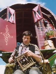 Stuart making a gypsy basket