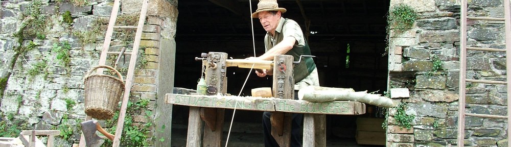 Stuart King filming for BBC TV- Edwardian Farm-Ladder rung making  (6)