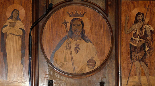 Marquetry panel in Sorrento Cathedral