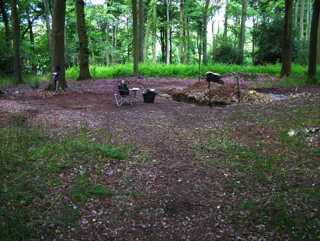 Enclosure entrance looking East from inside enclosure